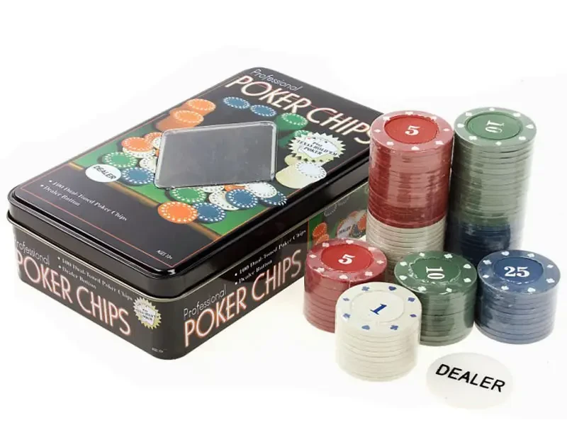 Набор покерных фишек в коробке №100t 100 фишек Poker Range Black (10570-hbr)