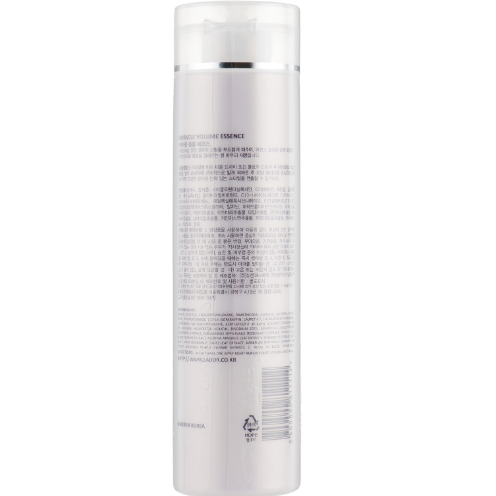Есенція для надання обсягу волоссю La`dor Miracle Volume Essence 250 мл 8809500811114