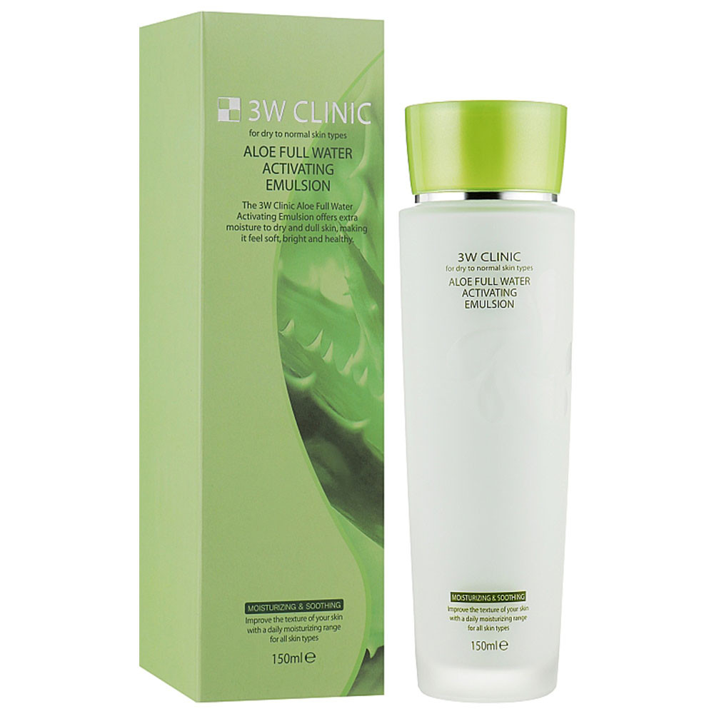 Зволожуюча емульсія 3W Clinic Aloe Full Water Activating Emulsion 150 мл (8809469775472)