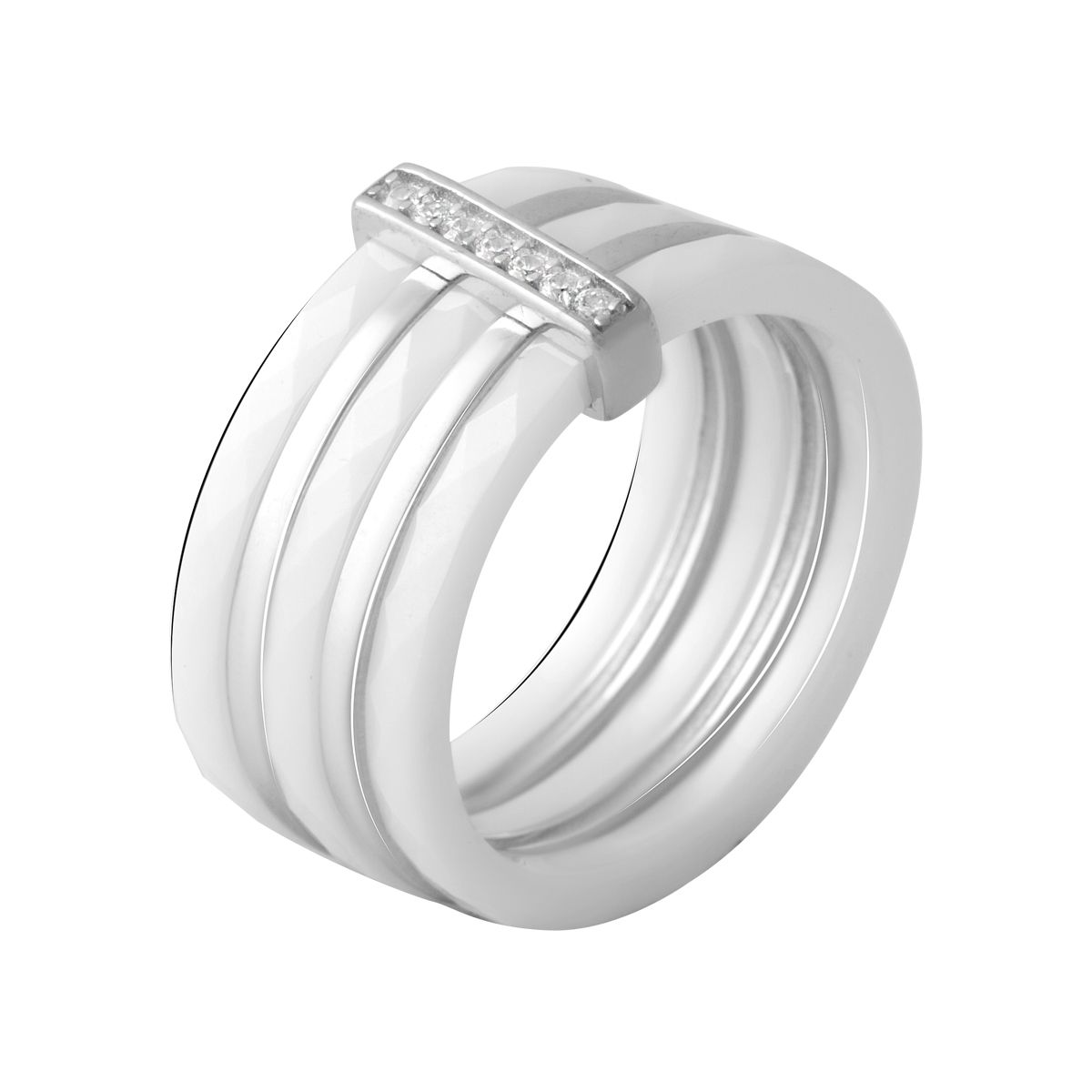 Срібна каблучка SilverBreeze з керамікою (2070054) 17.5 розмір