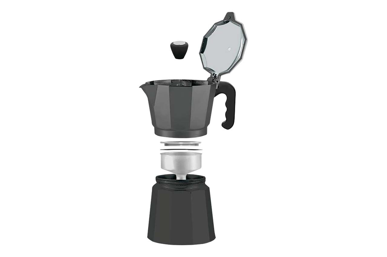 Кофеварка гейзерная алюминиевая Maesrto 150 мл (MR-1666-3-BLACK)