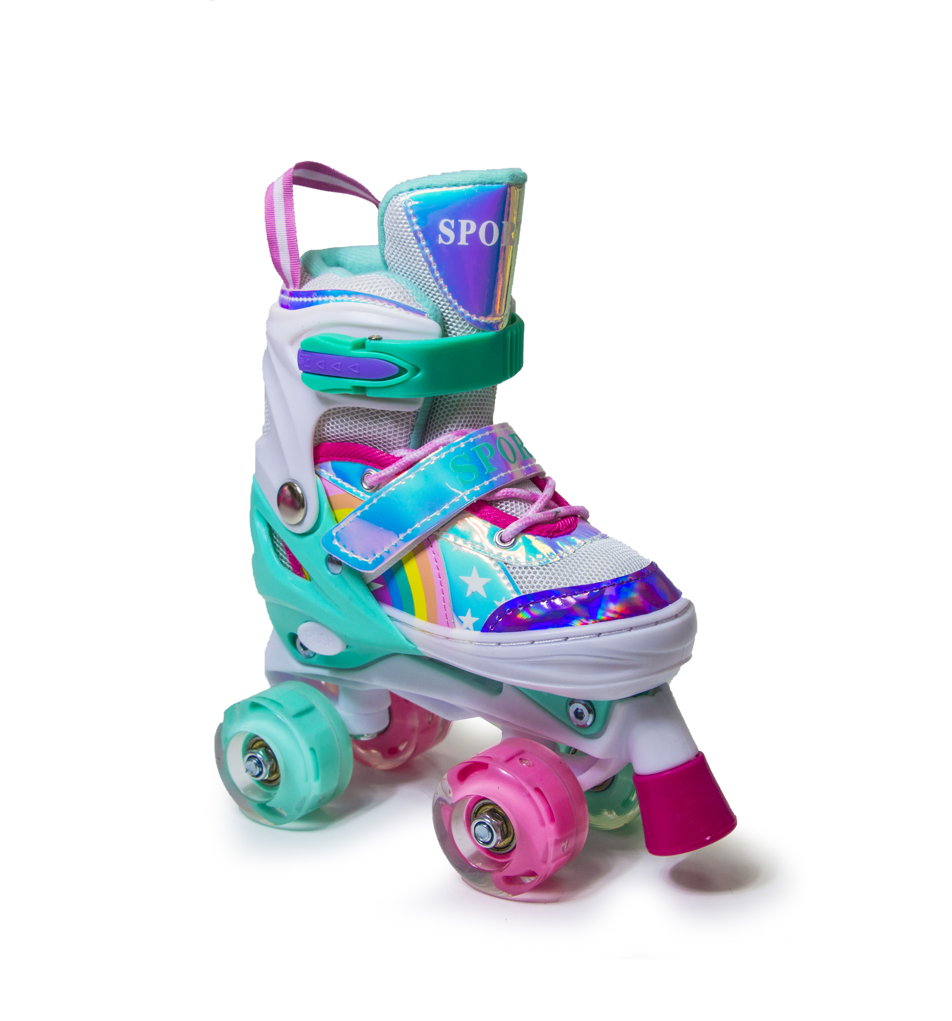 Раздвижные ролики квады Scale Sports 30-33 Rainbow Tiffany (754992869)