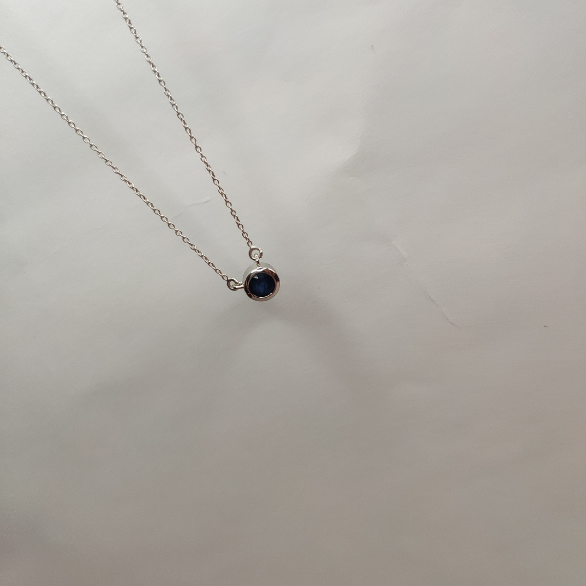 Серебряное колье SilverBreeze с топазом Лондон Блю 0.35ct (2126355) 420-4500