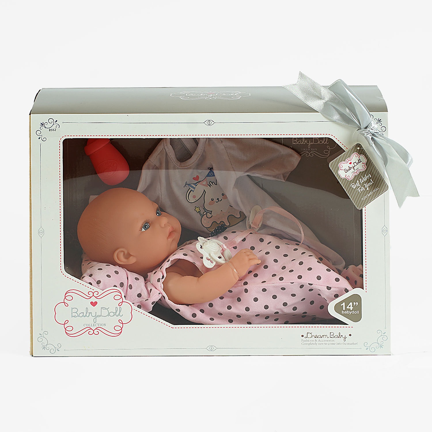 Пупс Yufeng Baby Doll рост 36 см Розовый (150479)