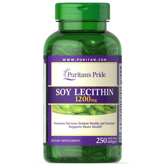 Лецитин Puritan's Pride Soy Lecithin 1200 mg 250 Softgels