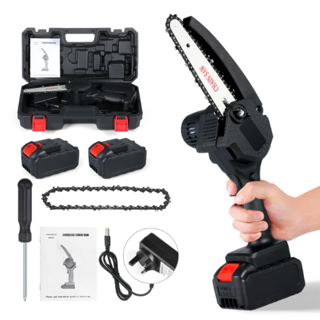 Мини пила цепная с 2 аккумуляторами и боксом No Brand Galimet 6" 21V (2313581192)