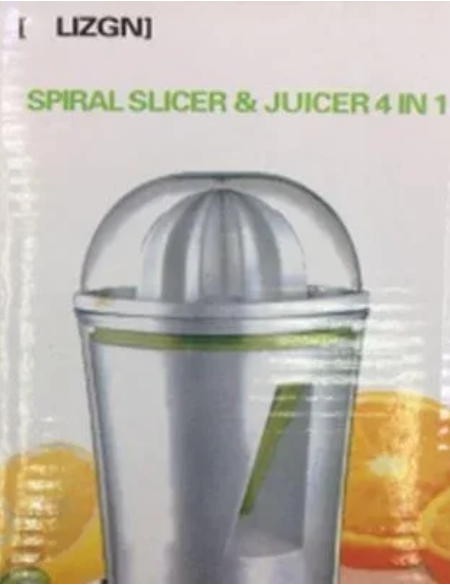 Соковыжималка и спиральная овощерезка Spiral Slicer Juicer 4 в 1 Белая