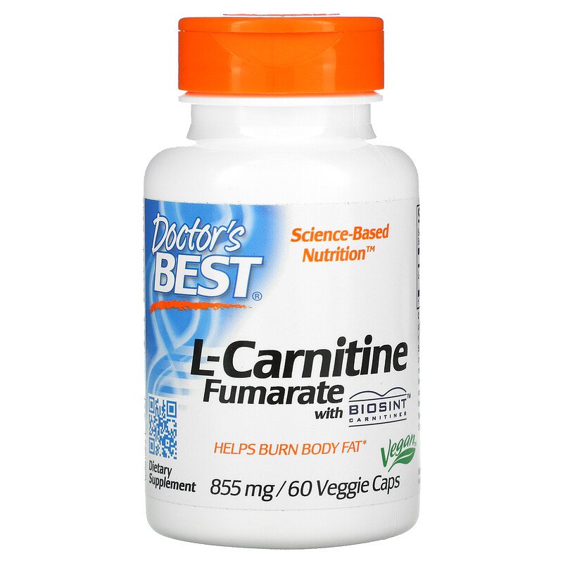 Карнитин Doctor's Best L-Carnitine Fumarate 855 mg 60 Veg Caps