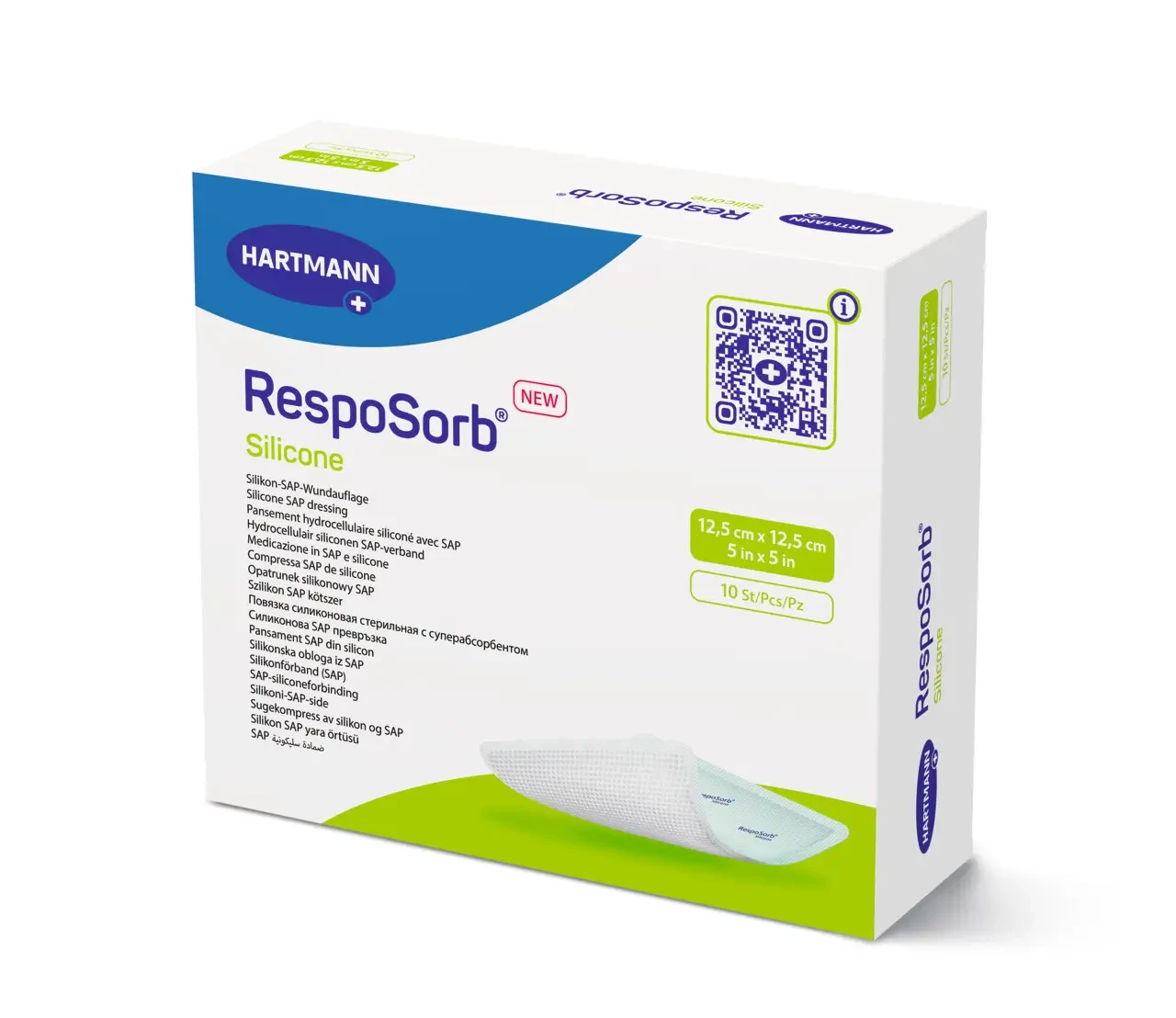 Повязка с суперабсорбирующим полимером Paul Hartmann RespoSorb Silicone 12.5х12,5 см 1шт