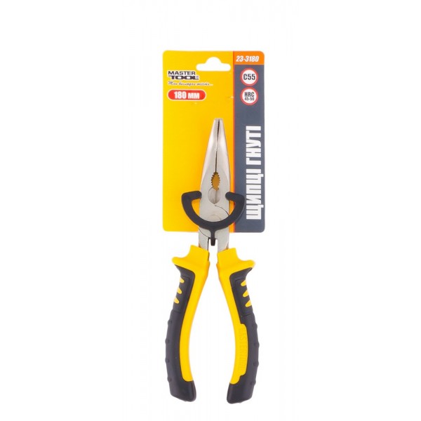 Щипцы гнутые 180 мм С55 HRC 45-50 MASTERTOOL 23-3180