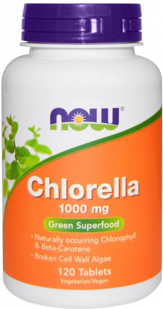 Хлорелла NOW Foods Chlorella 1000 mg 120 Tabs