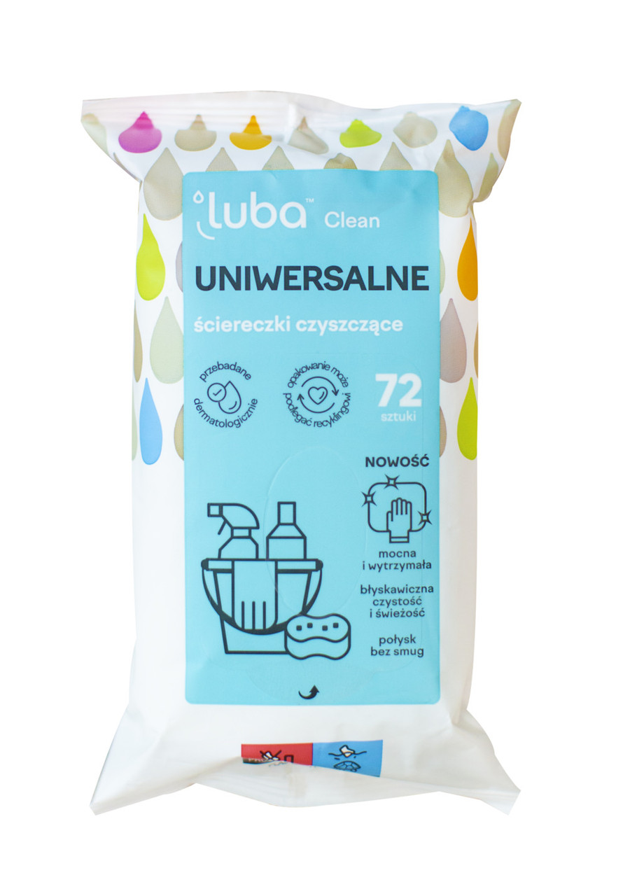 Универсальные влажные салфетки для уборки Luba CLEAN 72 шт