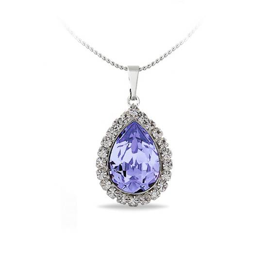Кулон з ланцюжком KOBI Bianka зі Swarovski 10x14мм (7430-3110-18-32)
