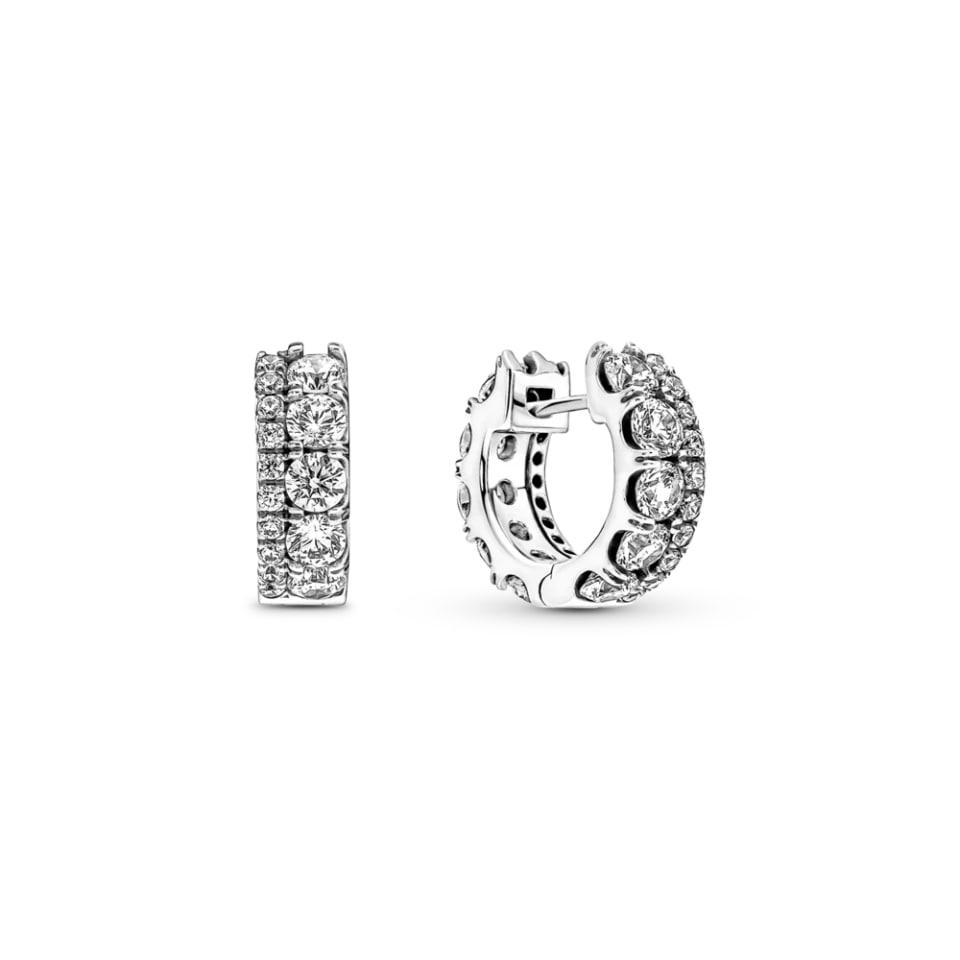 Серьги No Brand Двойная линия с паве 290058C01 (2558042911)