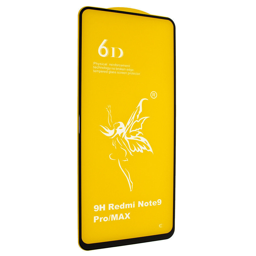 Защитное стекло Mirror 6D Glass 9H для Xiaomi Redmi Note 9 Pro Чёрный