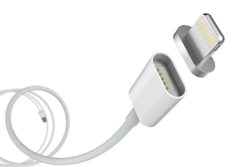 Магнітний зарядний кабель для iPhone PWE Magnetic Lightning White (0921)