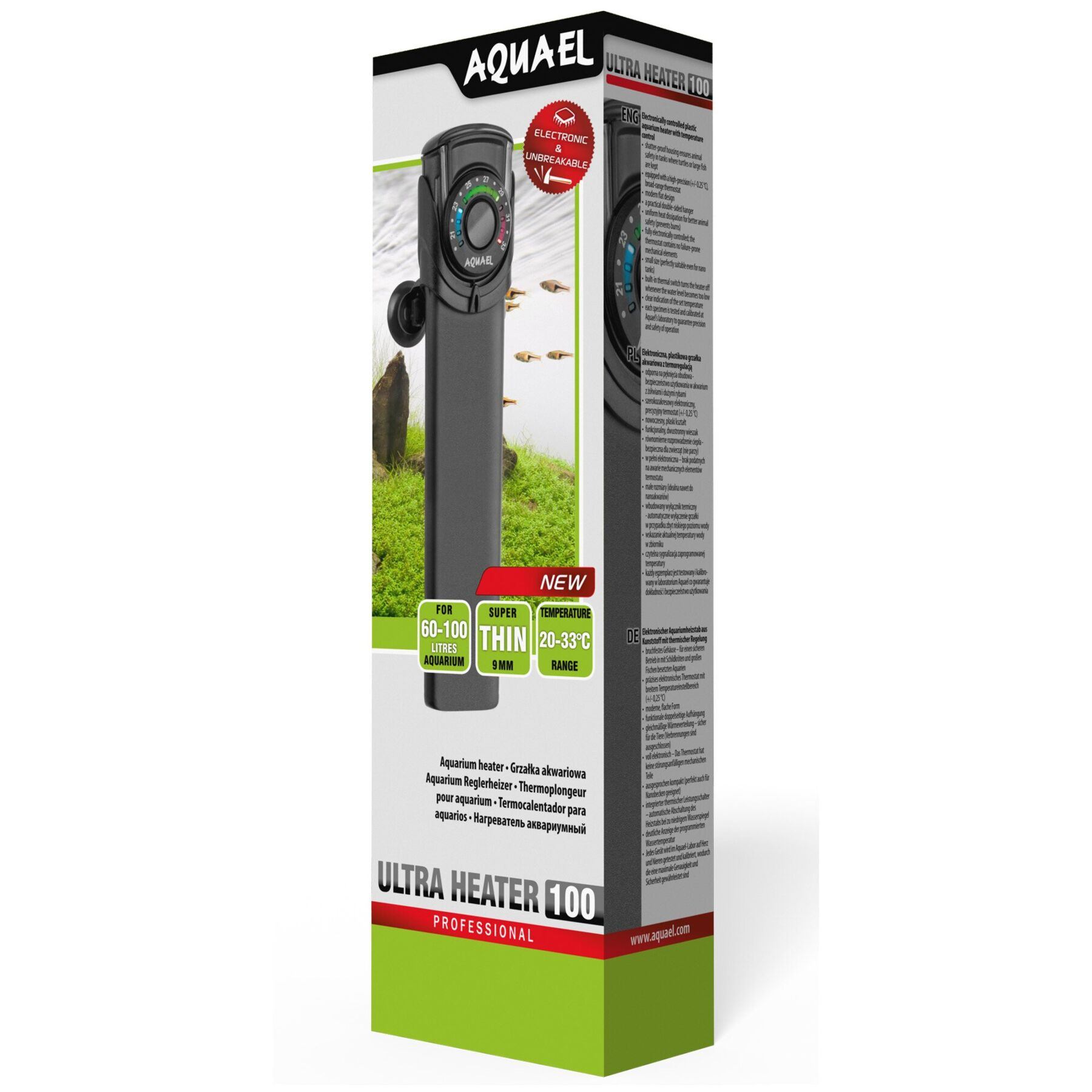 Обогреватель AquaEl Ultra Heater пластиковый сверхточный 100 Вт (5905546313445)