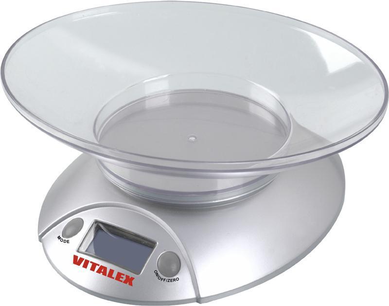 Весы кухонные Vitalex VT-300 электронные Серебристый (R0069)