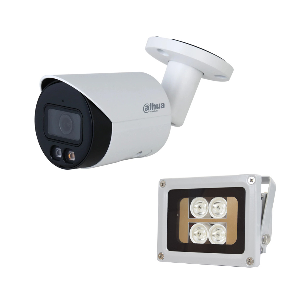 Комплект IP-видеокамера 4 Мп Dahua DH-IPC-HFW2449S-S-IL 2.8 мм и ИК-прожектор Lightwell LW4-40IR60-12