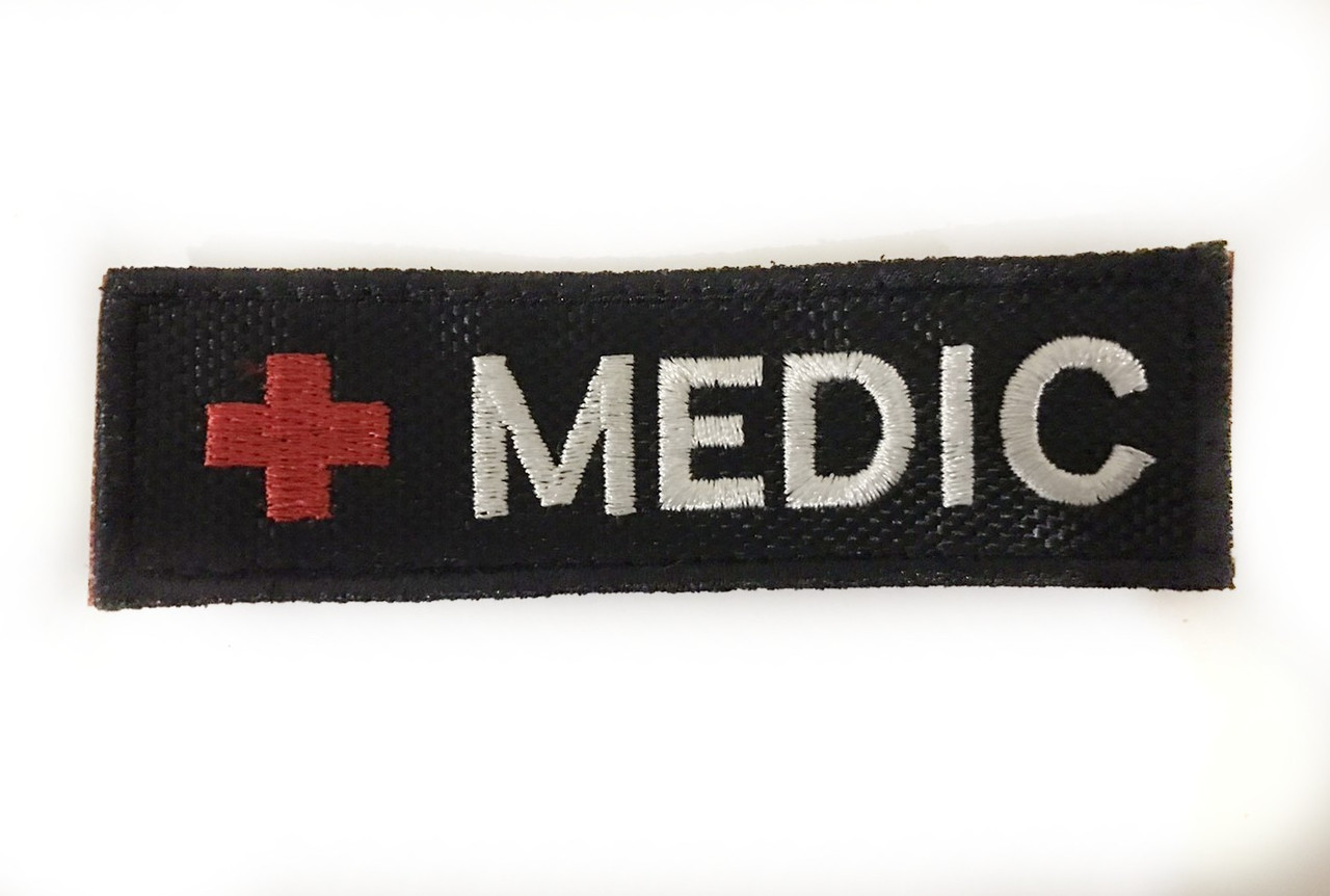 Шеврон с вышивкой + Medic 10*3 см Tactic 4profi