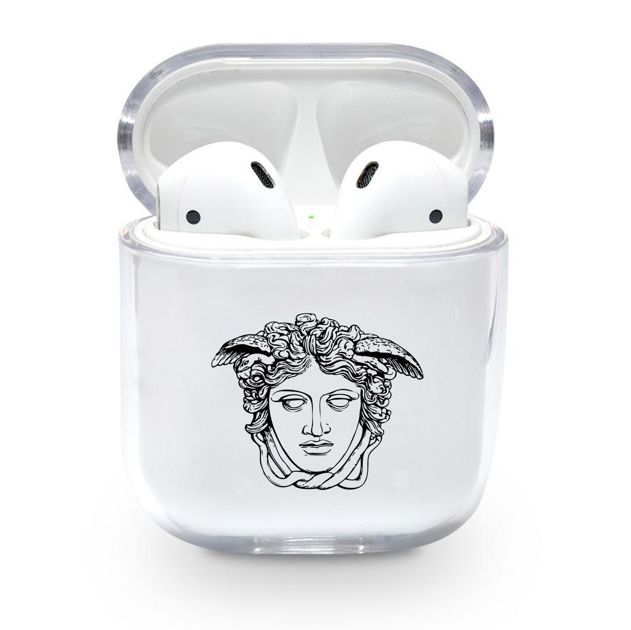 Прозорий силіконовий чохол Apple AirPods - Versace (KAP1190)