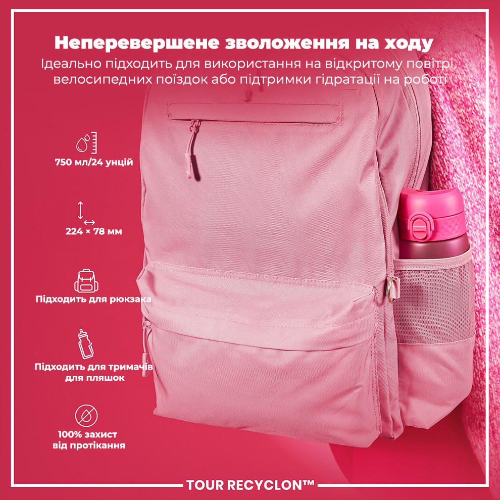 Пляшка для води ION8 BPA Free 0.75 л Pink (I8RF750PIN)