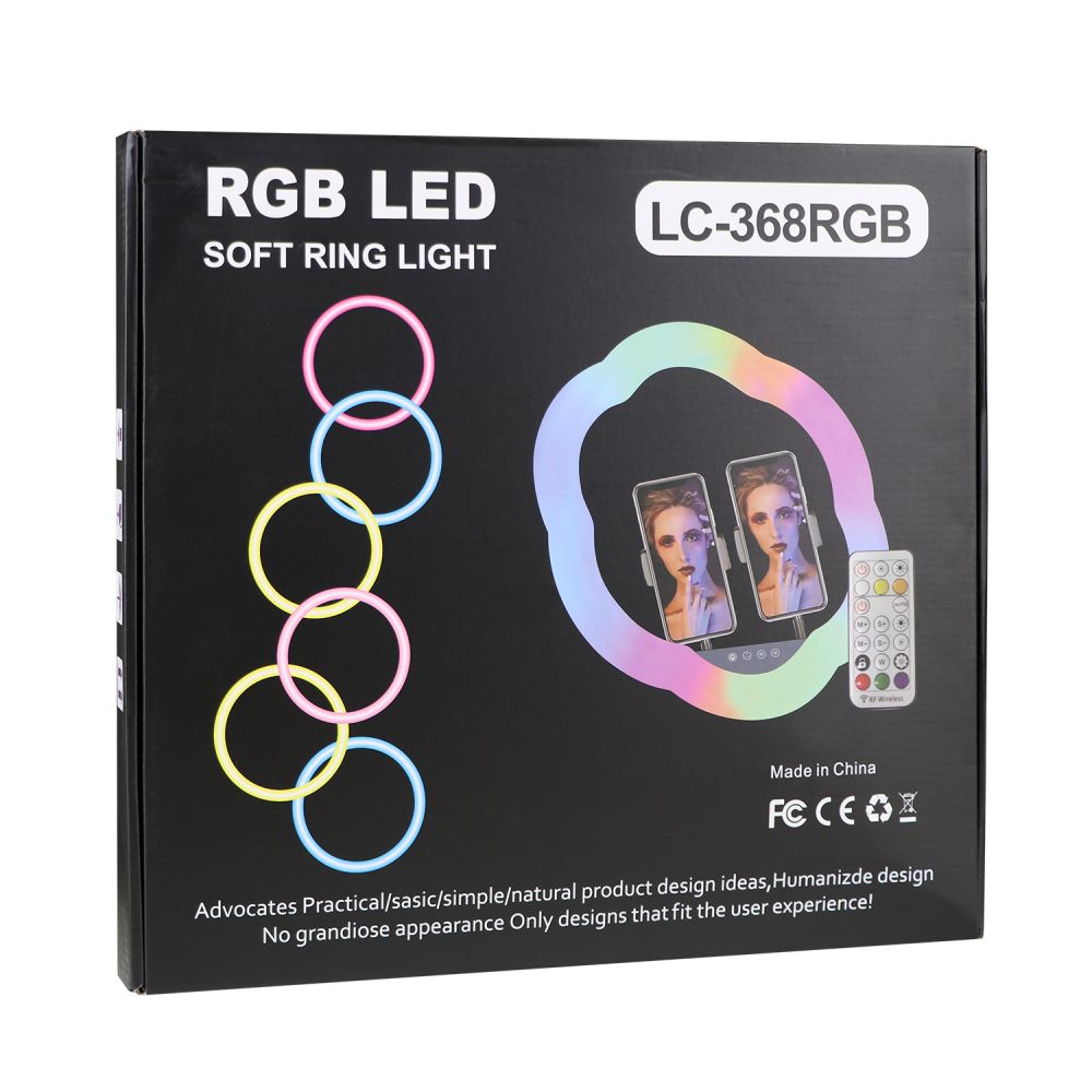 Светодиодная LED лампа с пультом RGB LC-368 Flower Type 36 см 3200 -5600К Black