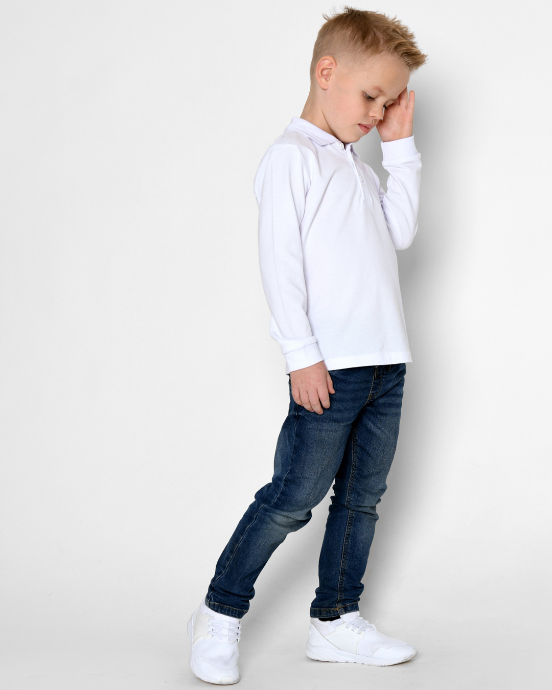 Рубашка поло для мальчика Carica Kids SV-11121-3 146 Белый (780818)