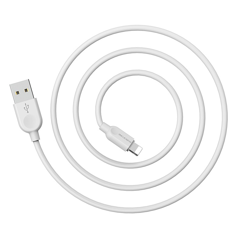 Кабель для iPhone Borofone USB - Lightning BX14 2.4A 1m Білий