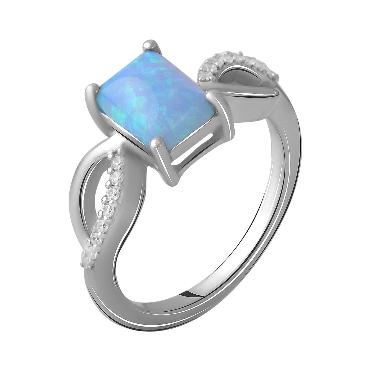 Серебряное кольцо SilverBreeze с опалом 0.951ct (2060789) 17.5 размер