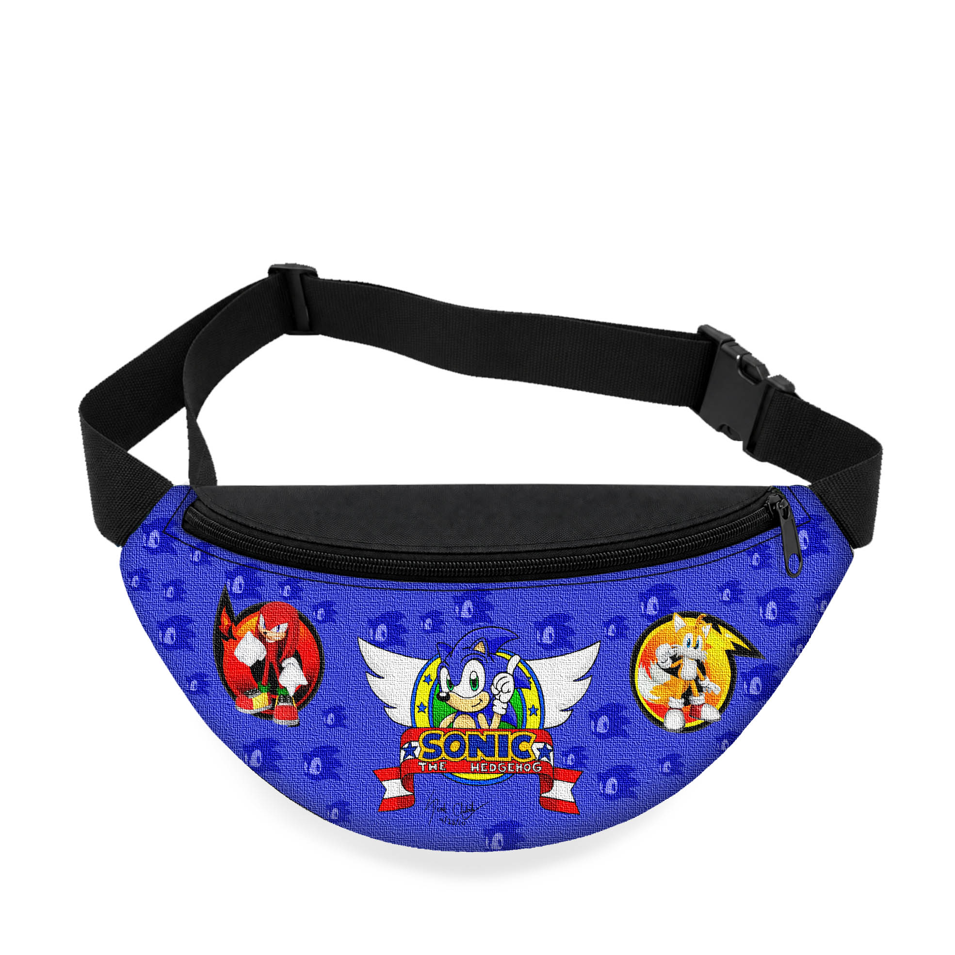 Дитяча сумка-бананка Сонік 32×15×7.5 см, чорна