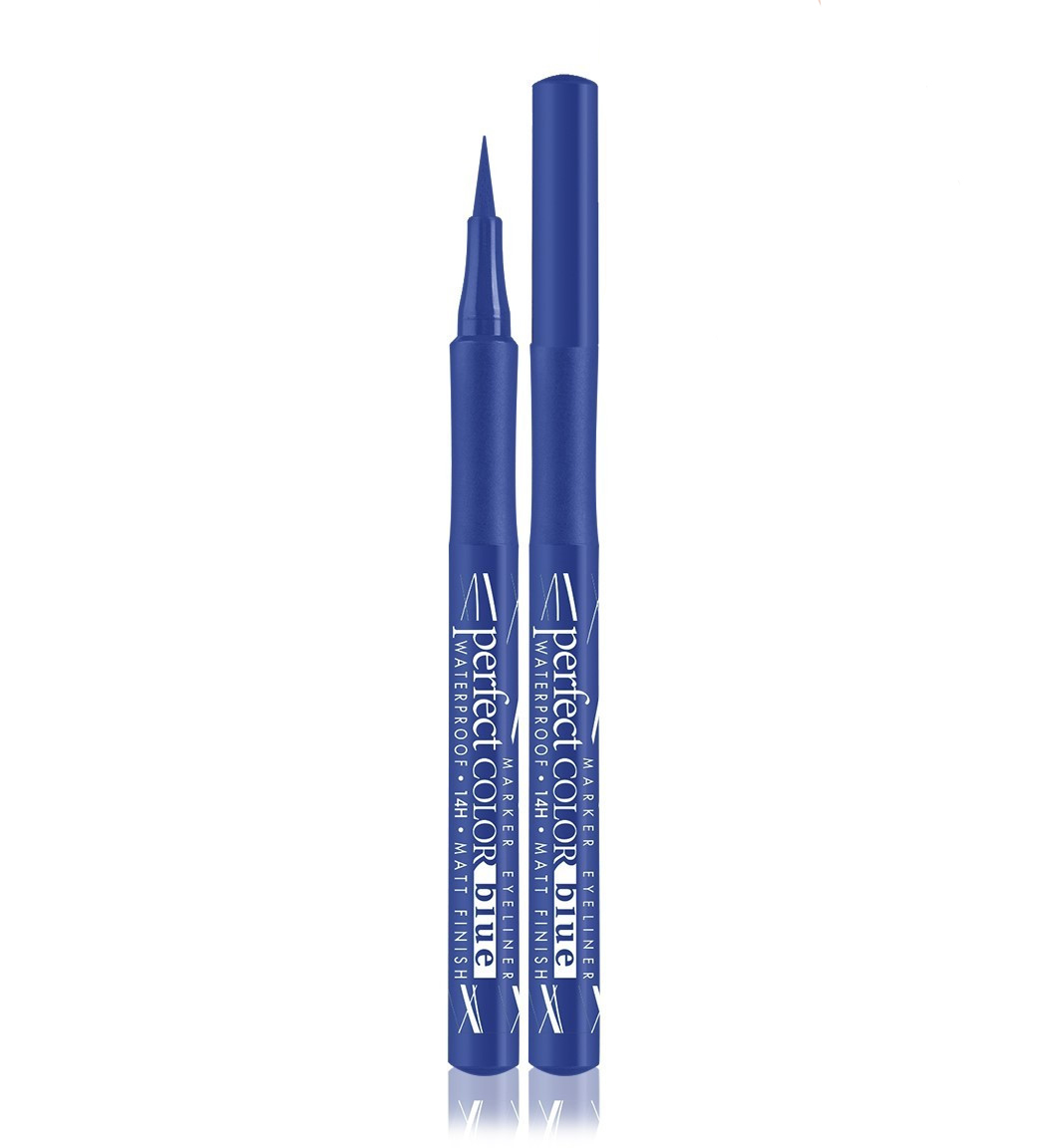 Підводка-фломастер для очей Luxvisage PERFECT COLOR waterproof 14H matt finish Blue