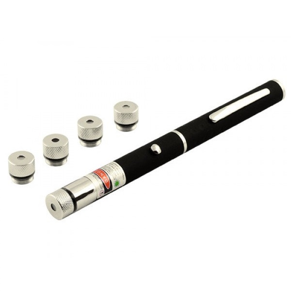 Лазерна указка Laser Green Pointer 5 насадок (0689)