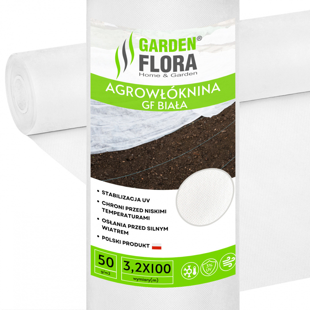 Агроволокно для городу в рулоні 50 г/м.кв Garden Flora 3,2х100 м