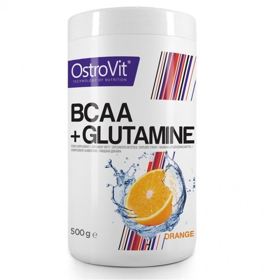 Аминокомплекс для спорта OstroVit BCAA + Glutamine 500 g /50 servings/ Orange