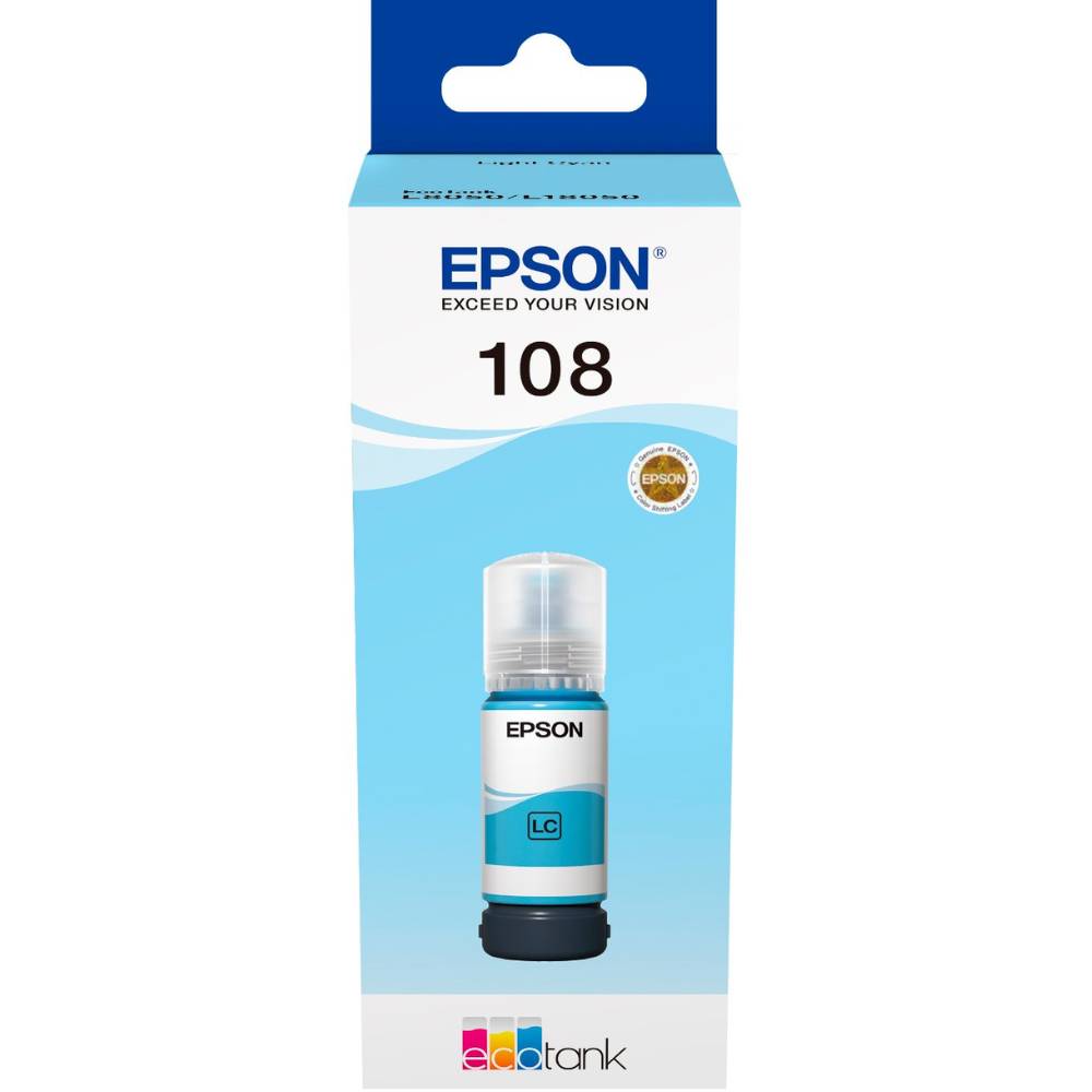 Контейнер з чорнилом Epson 108 70 мл Light Cyan L8050/18050 C13T09C54A (10918)