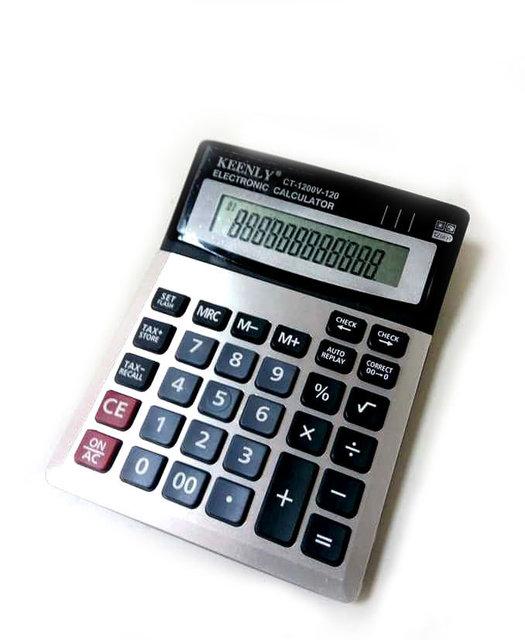 Калькулятор бухгалтерський настільний Keenly CT-1200V (007733)