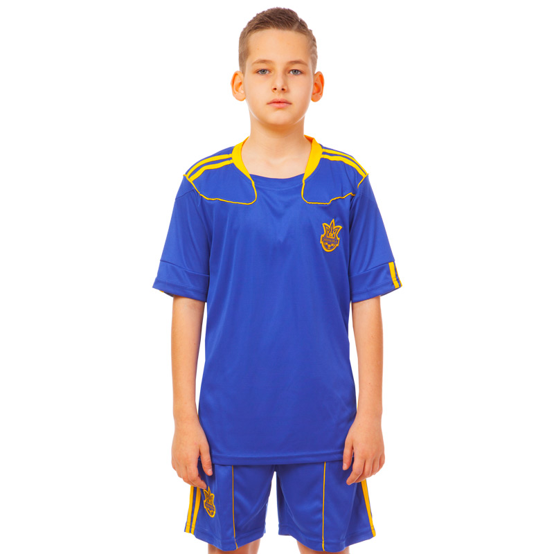 Форма футбольна дитяча SP-Sport УКРАЇНА Sport CO-1006-UKR-12 L-28 вік 14років зріст 150см Синій