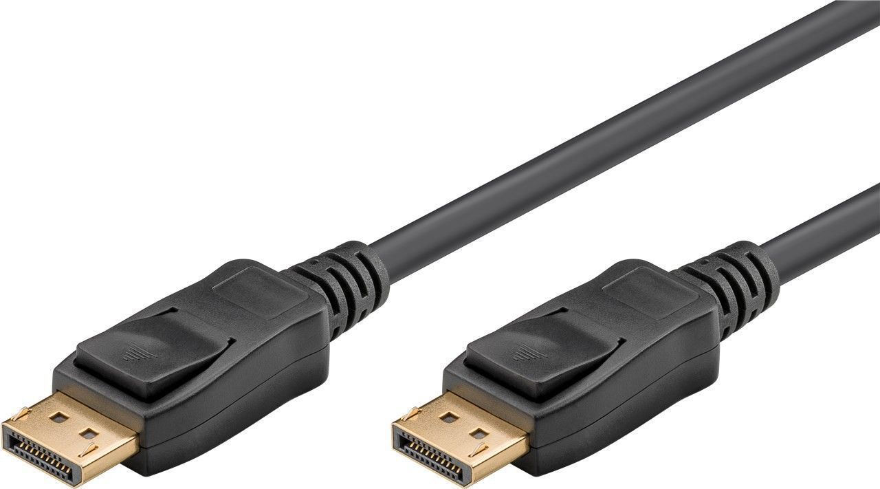 Кабель монітора-сигнальний Goobay DisplayPort M/M 3.0m v1.4 8K@30Hz 19p D=6.0mm 2xS Cu чорний (75.05.5483)