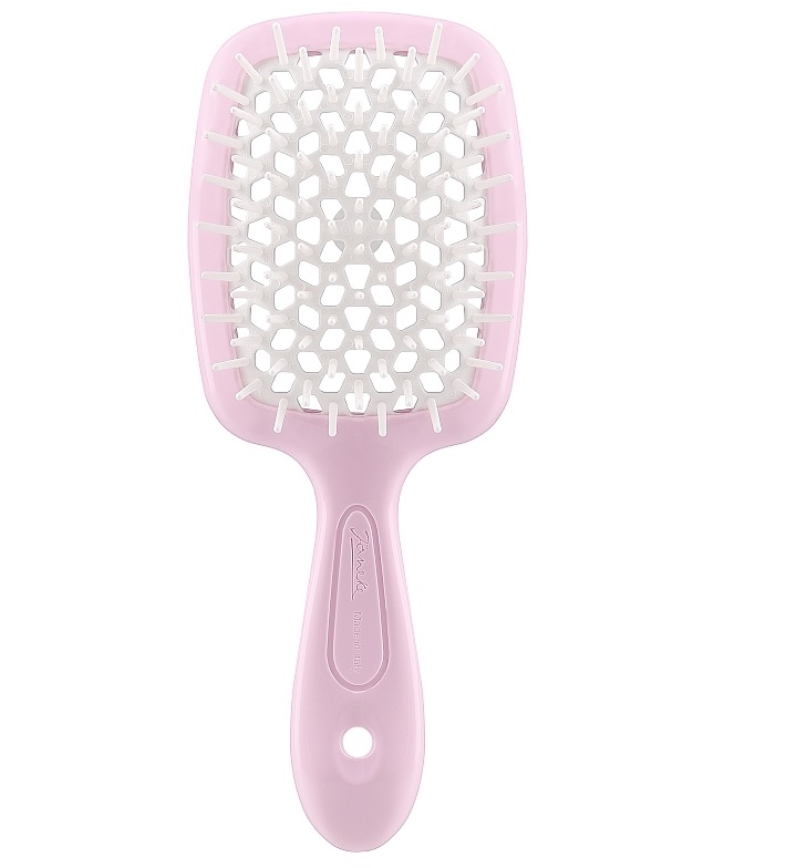 Щітка для волосся рожева з білим Superbrush Janeke
