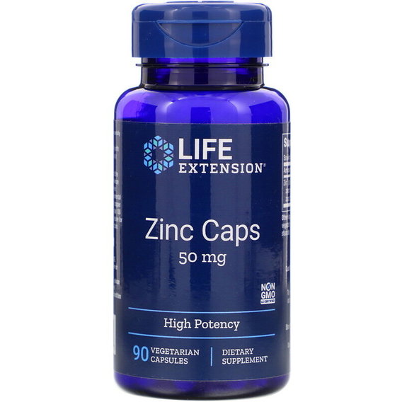Микроэлемент Цинк Life Extension Zinc Caps, High Potency 50 mg 90 Veg Caps LEX18139