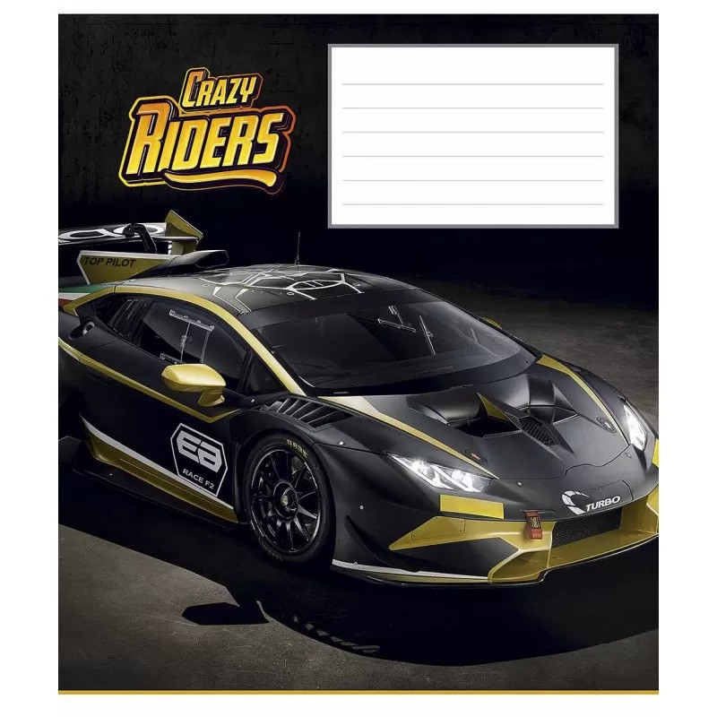 Тетрадь ученическая "Crazy riders" Школярик 012-3258L-3 в линию 12 листов