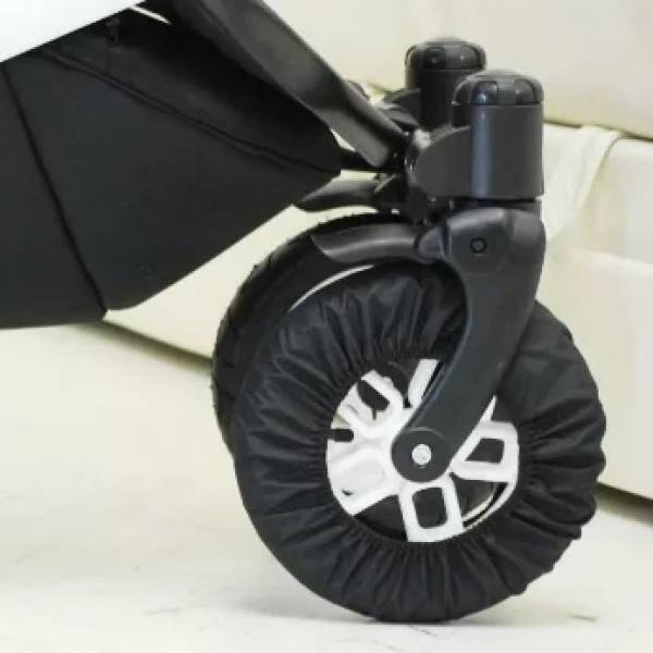 Чехол для поворотных колес коляски диаметр Sozzy 22 - 26 см Черный