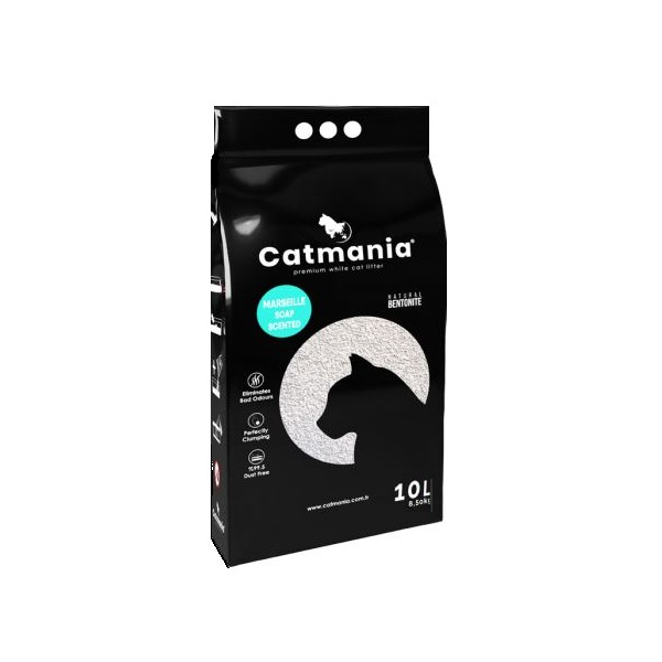 Бентонитовый наполнитель CATMANIA MARSEILLE SOAP 10 л