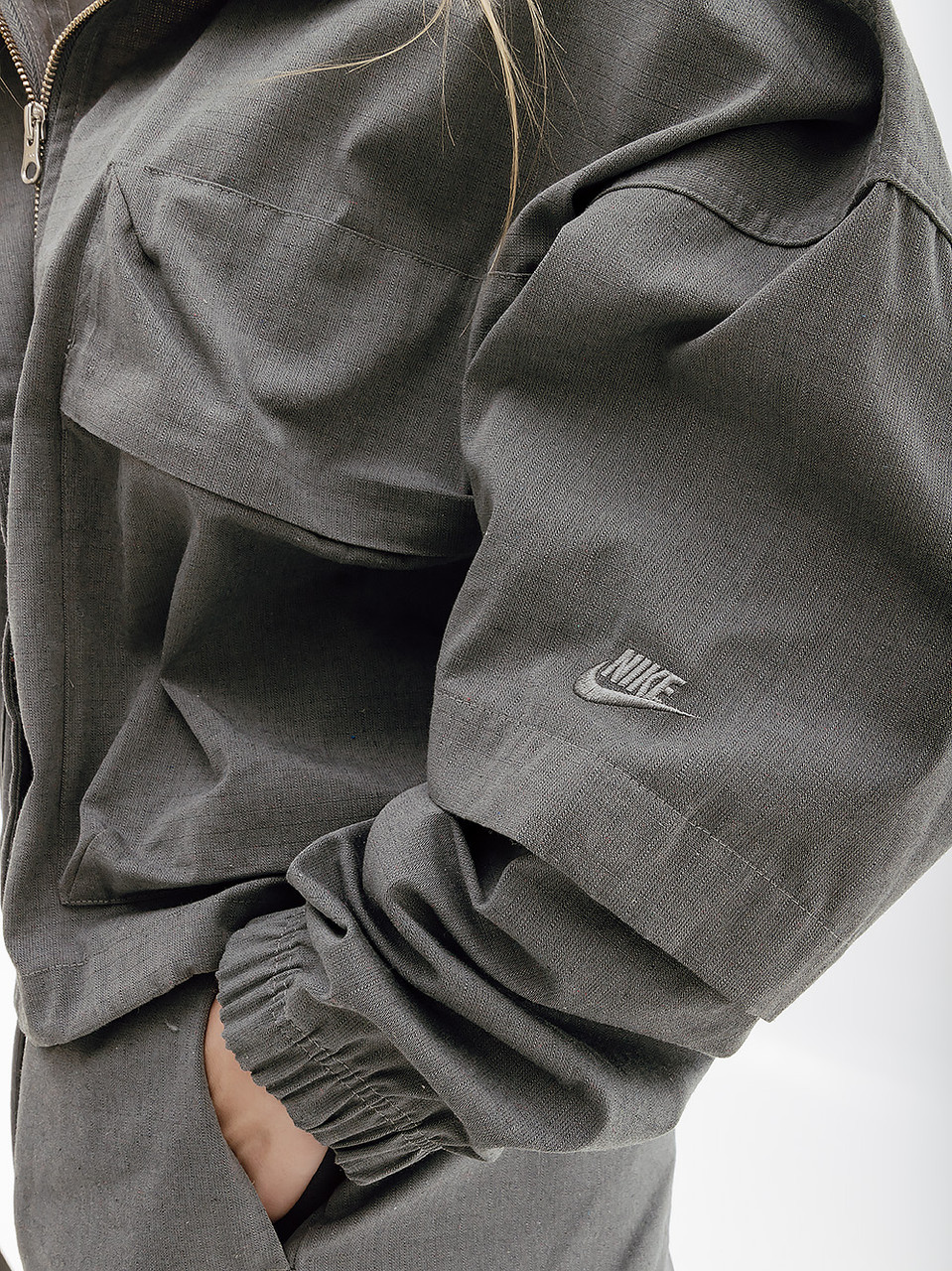 Женская Ветровка Nike W NSW TP RPSTP JKT Серый S (7dDV8487-050 S)