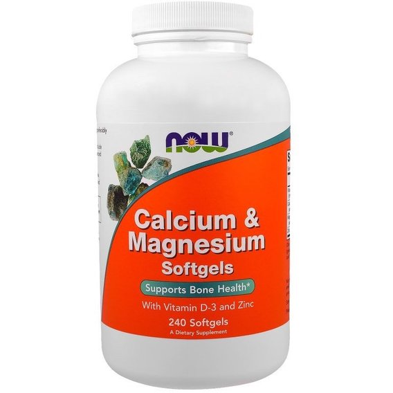 Мультиминеральный комплекс NOW Foods Calcium & Magnesium with D3 and Zink 240 Softgels