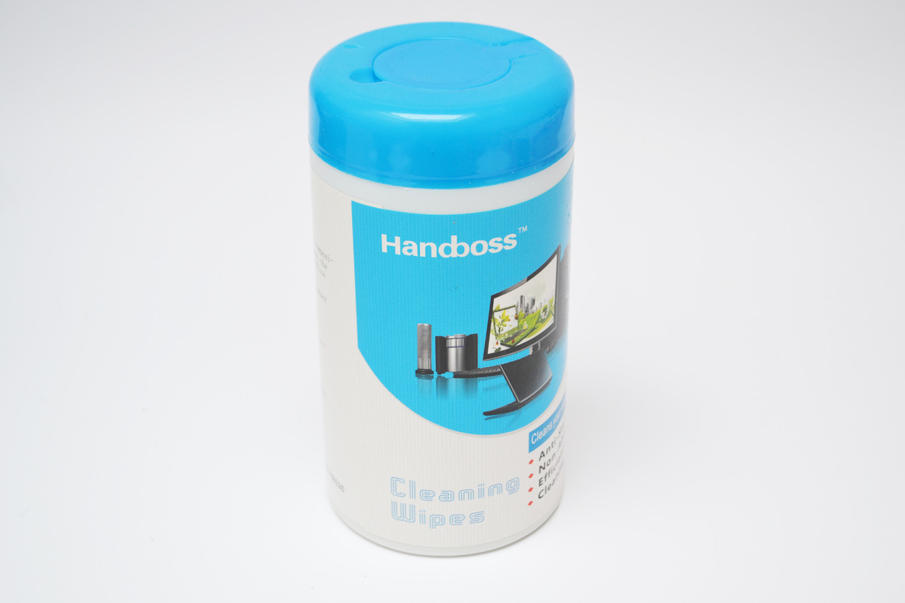 Серветки для очищення оргтехніки Handboss 88 шт Білий з синім (hub_np2_1169)