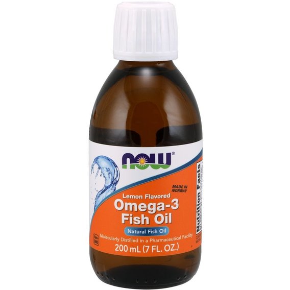 Омега 3 NOW Foods OMEGA-3 FISH OIL, 7 OZ 200 ml Lemon