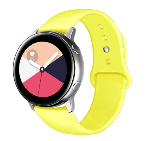 Ремінець силіконовий BeWatch для Samsung Galaxy watch Active | Active 2 40 | Active 2 44мм Жовтий (1010320)
