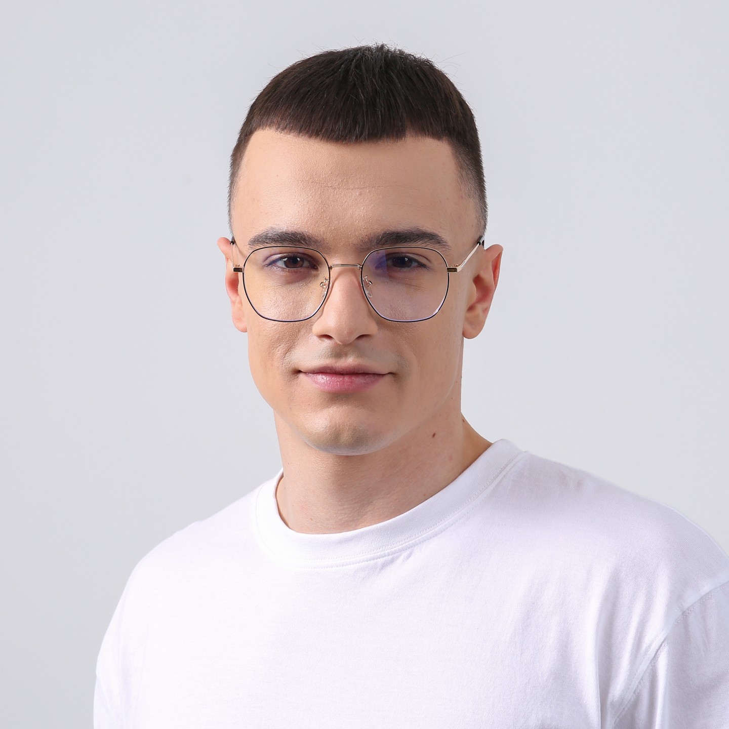 Очки для компьютера LuckyLOOK Blue Blocker Фэшн-классика Черно-золотистый 754-737